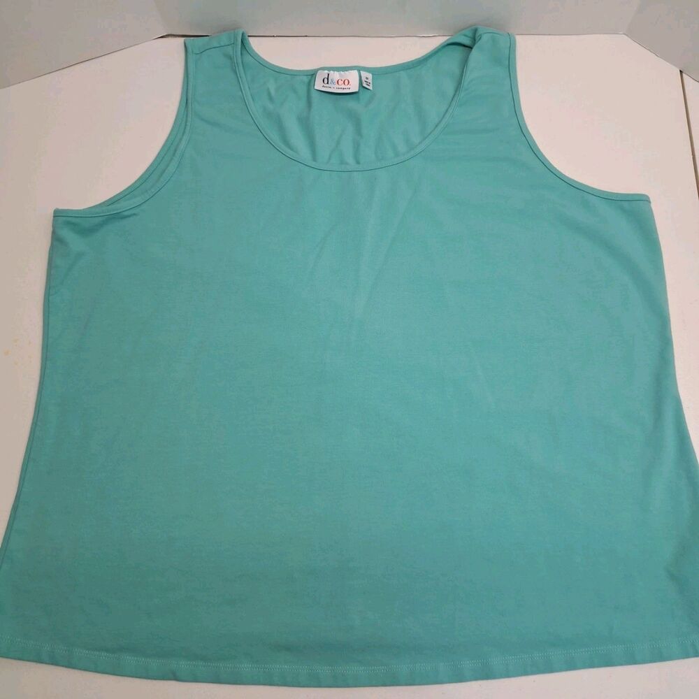 D&Co. Teal Basic Tank Top Women's 2XL